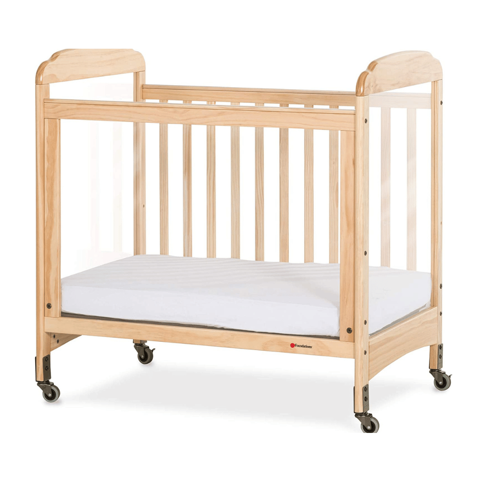 Fixed-side compact crib