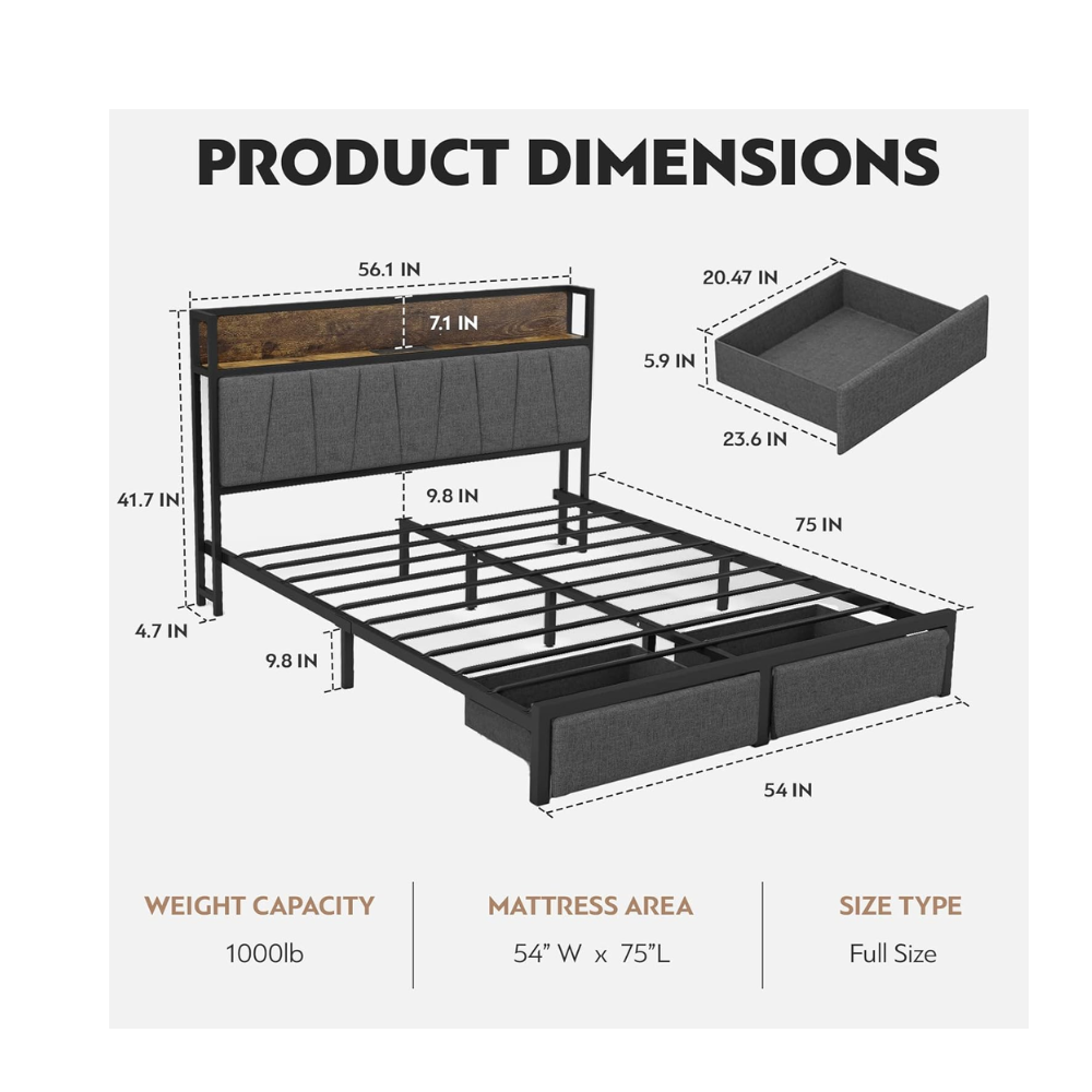 CIKUNASI bed frame