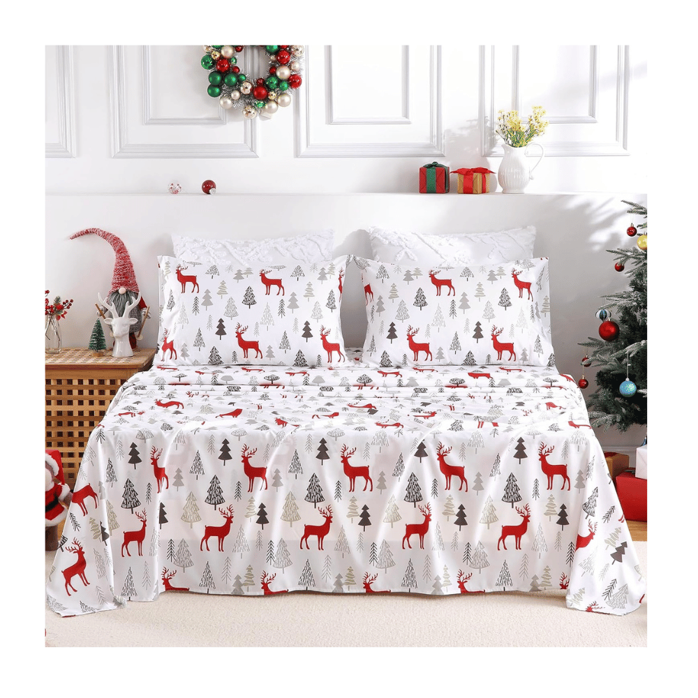 CAROMIO wrinkle-resistant holiday sheets