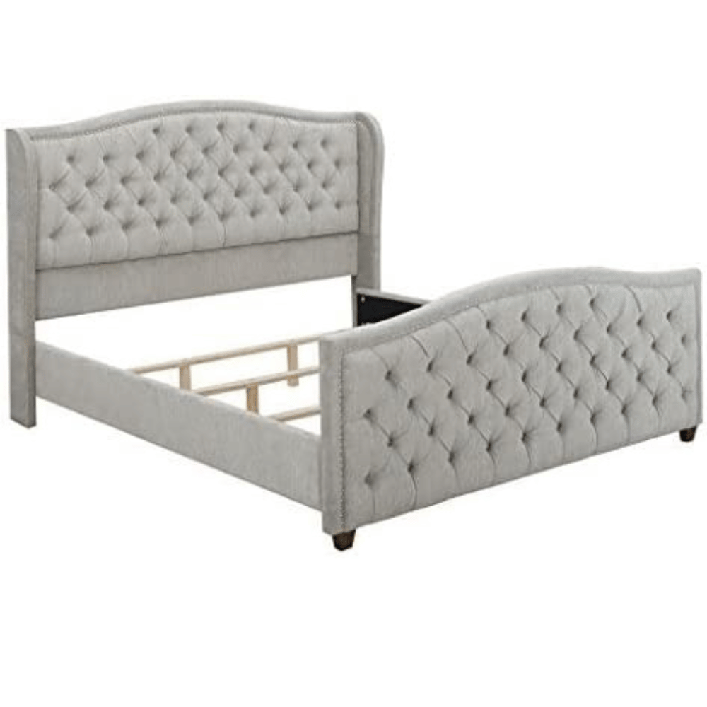 Luxury tufted queen bed