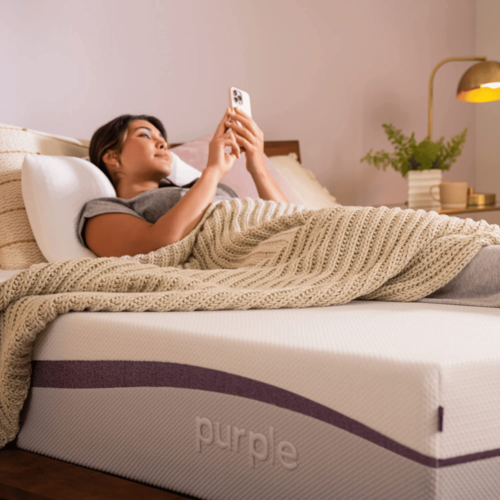 Purple grid mattress