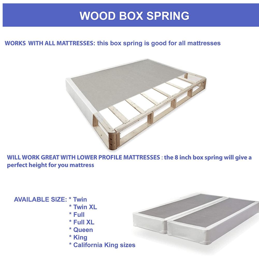 Split wood bed support