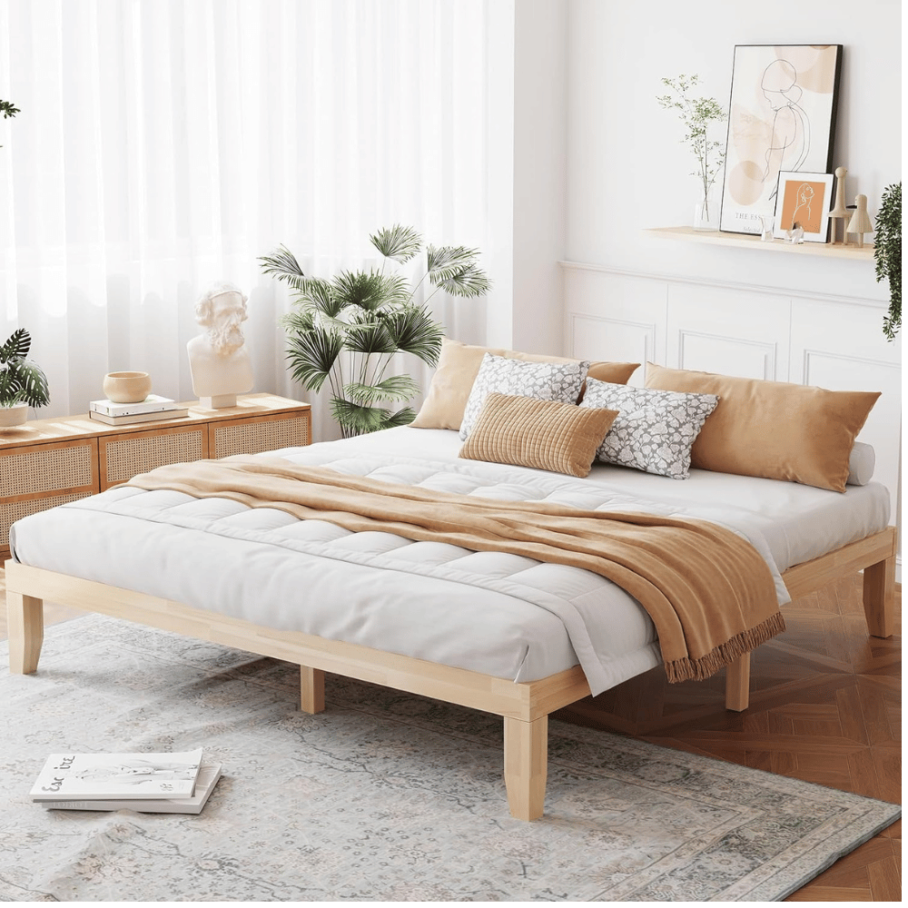 Sturdy wood King bed