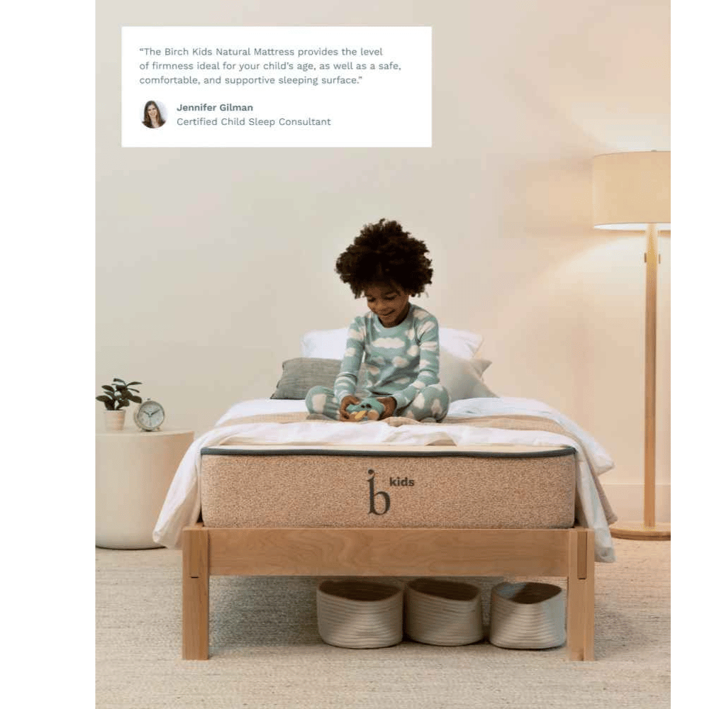 Birch organic wool kid bed