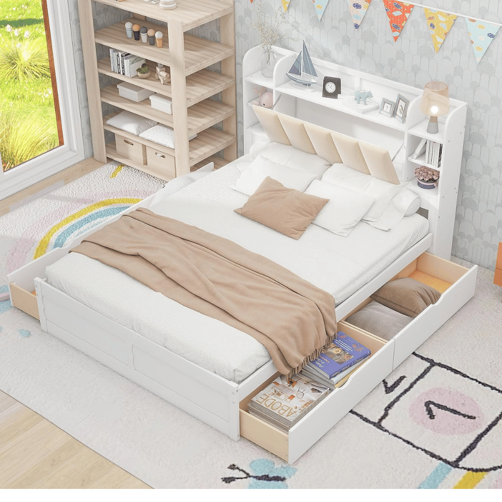 Merax queen storage bed