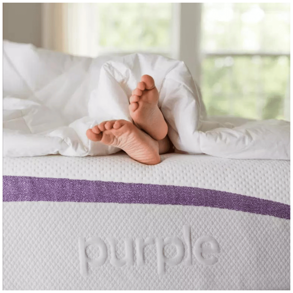 Purple mattress side sleeper.