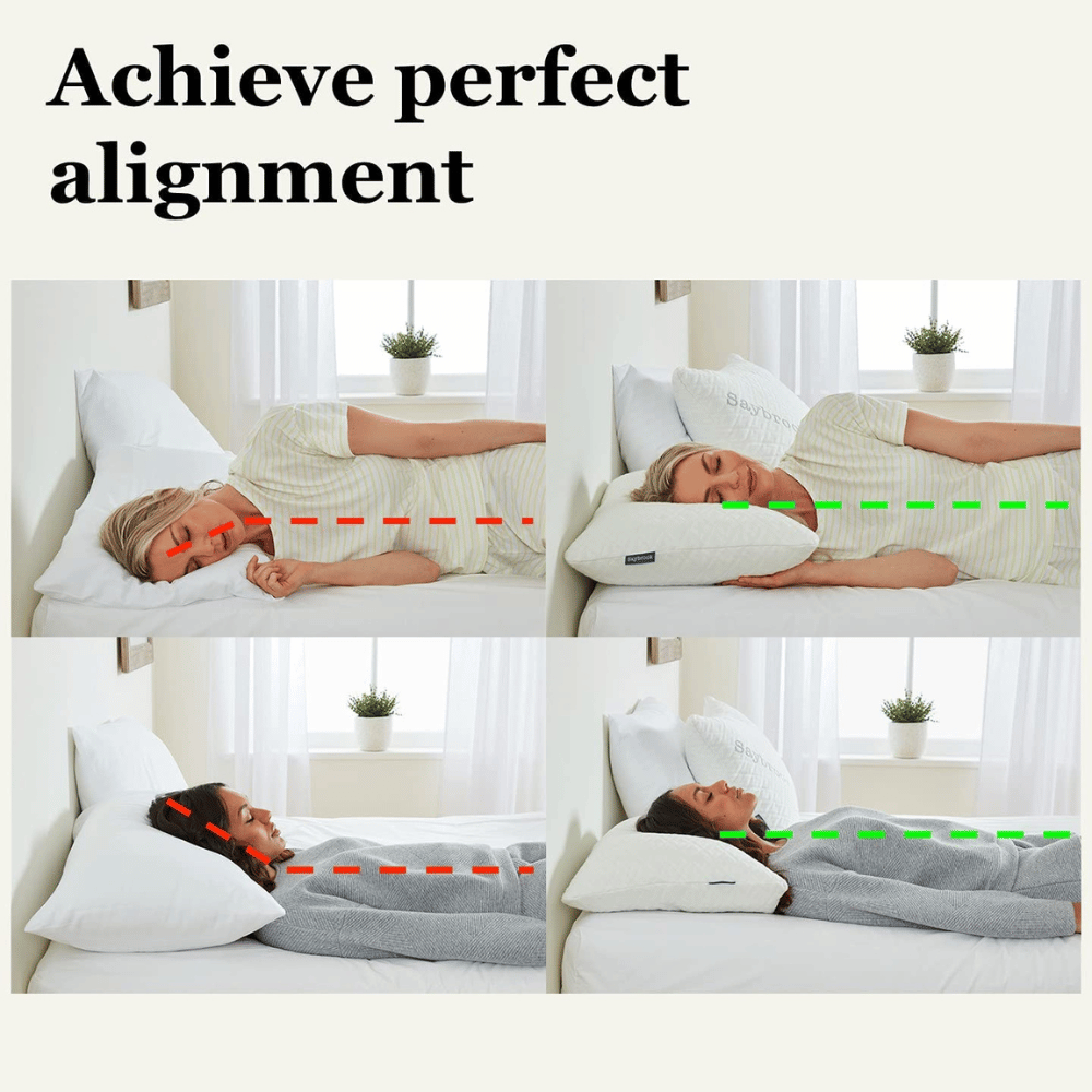 Neck support bamboo pillow