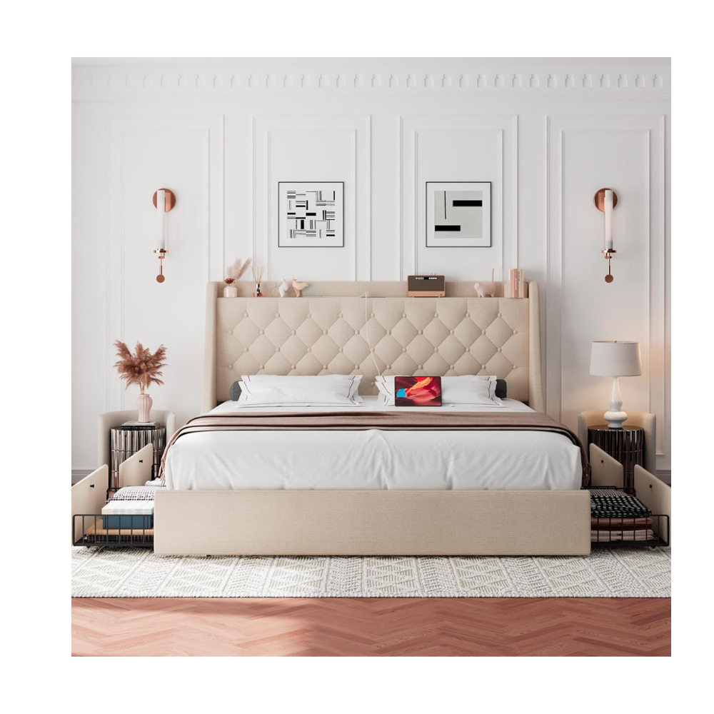 Quiet platform bed