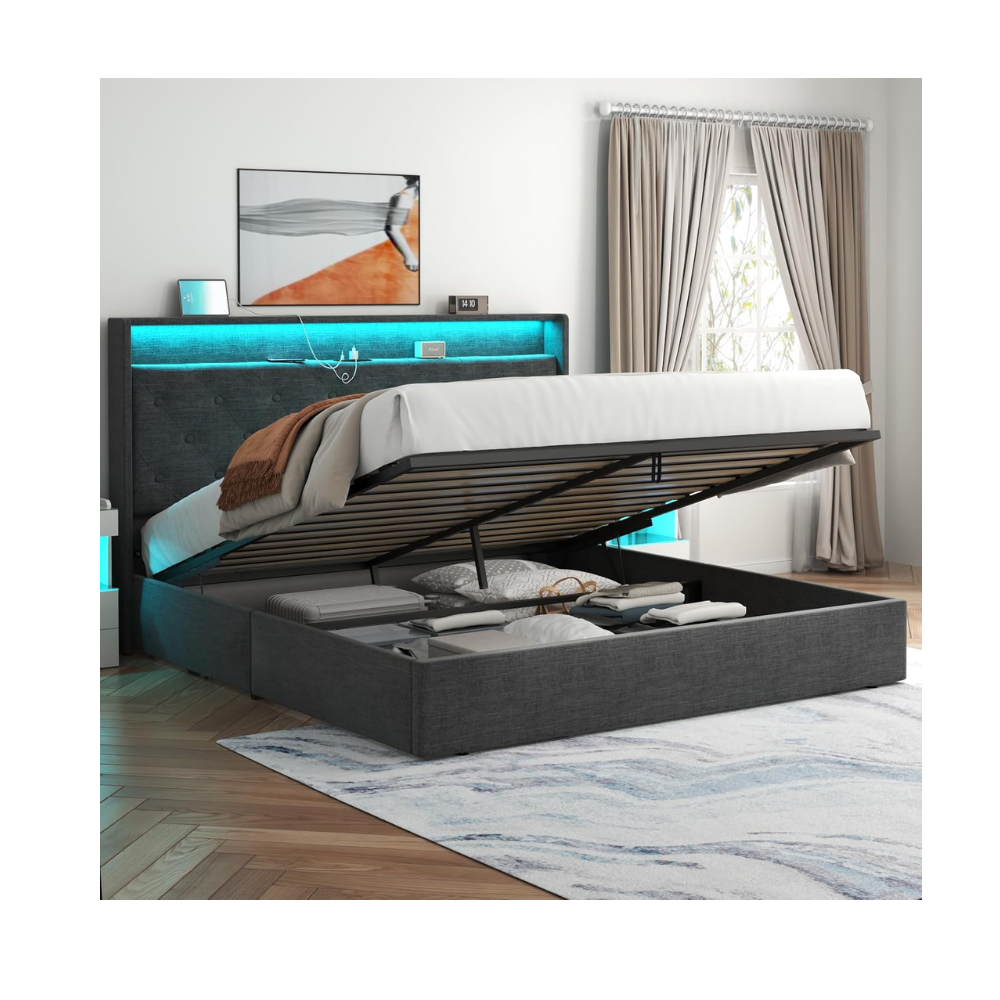 Hydraulic storage bed