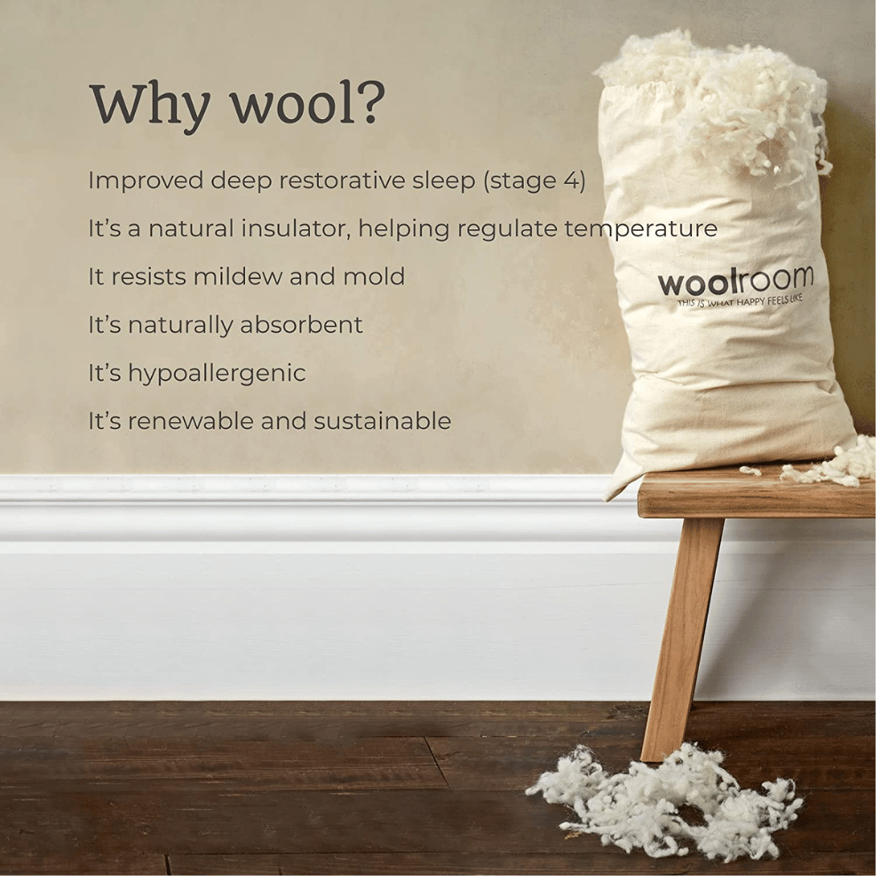 Natural wool padding