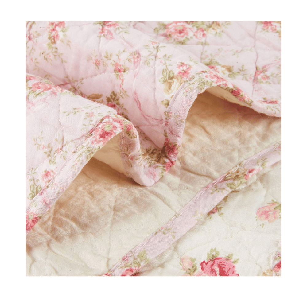 Cozyholy Vintage floral quilted blanket