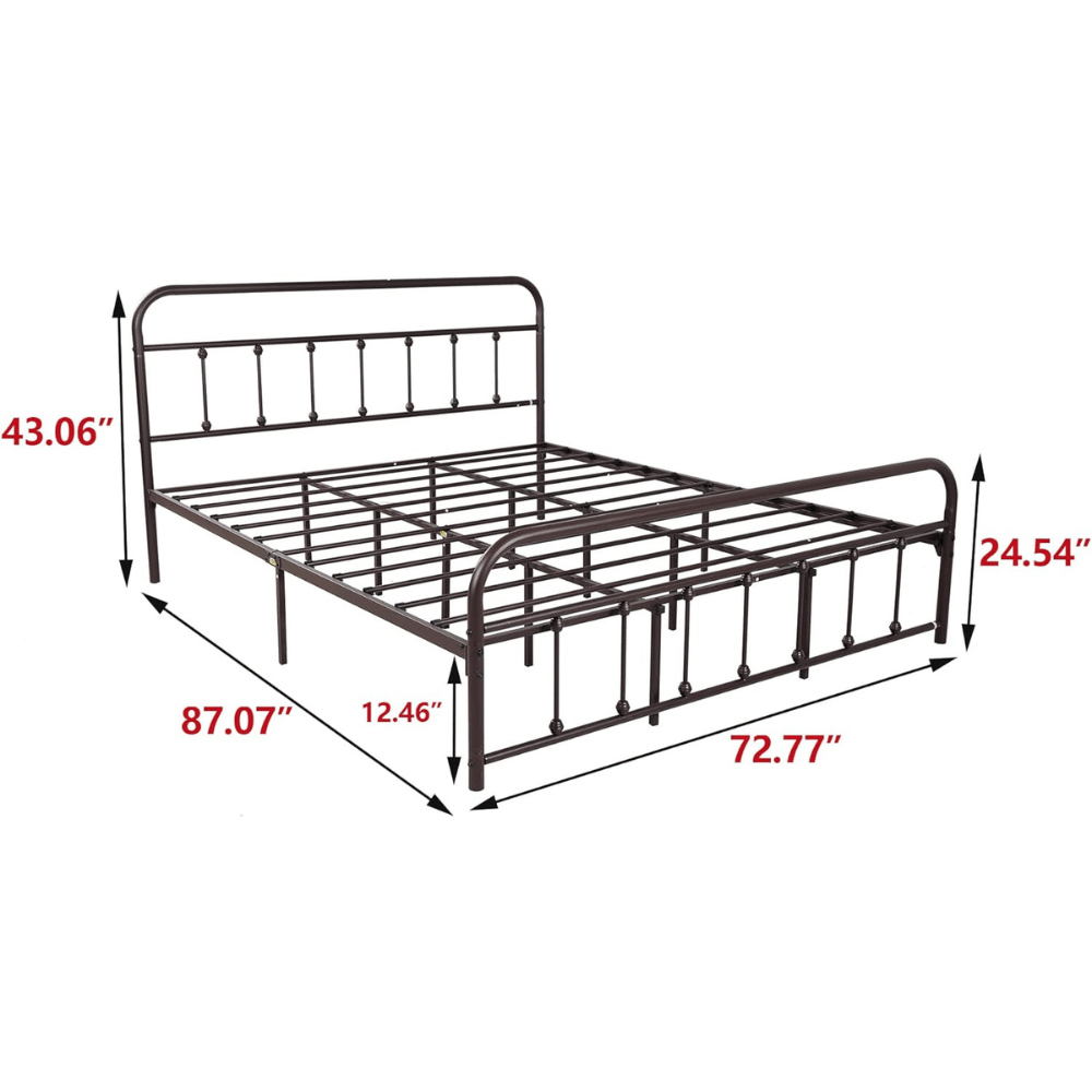 AUFANK Victorian-style bed frame