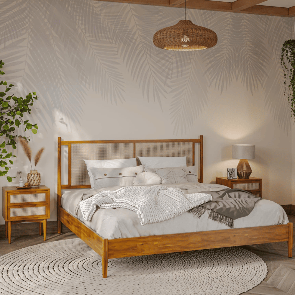 Oliver wood bed frame