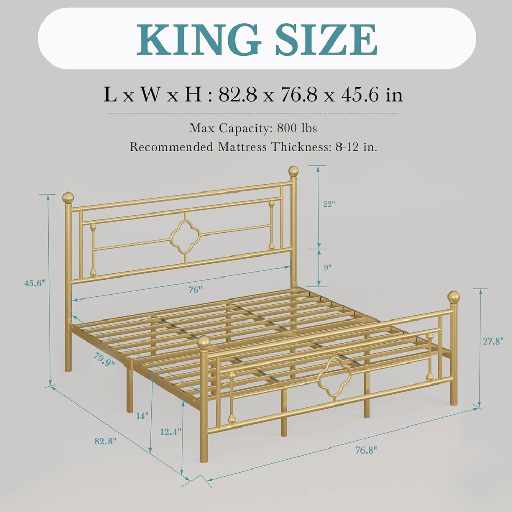 HOOMIC Victorian-style bed frame