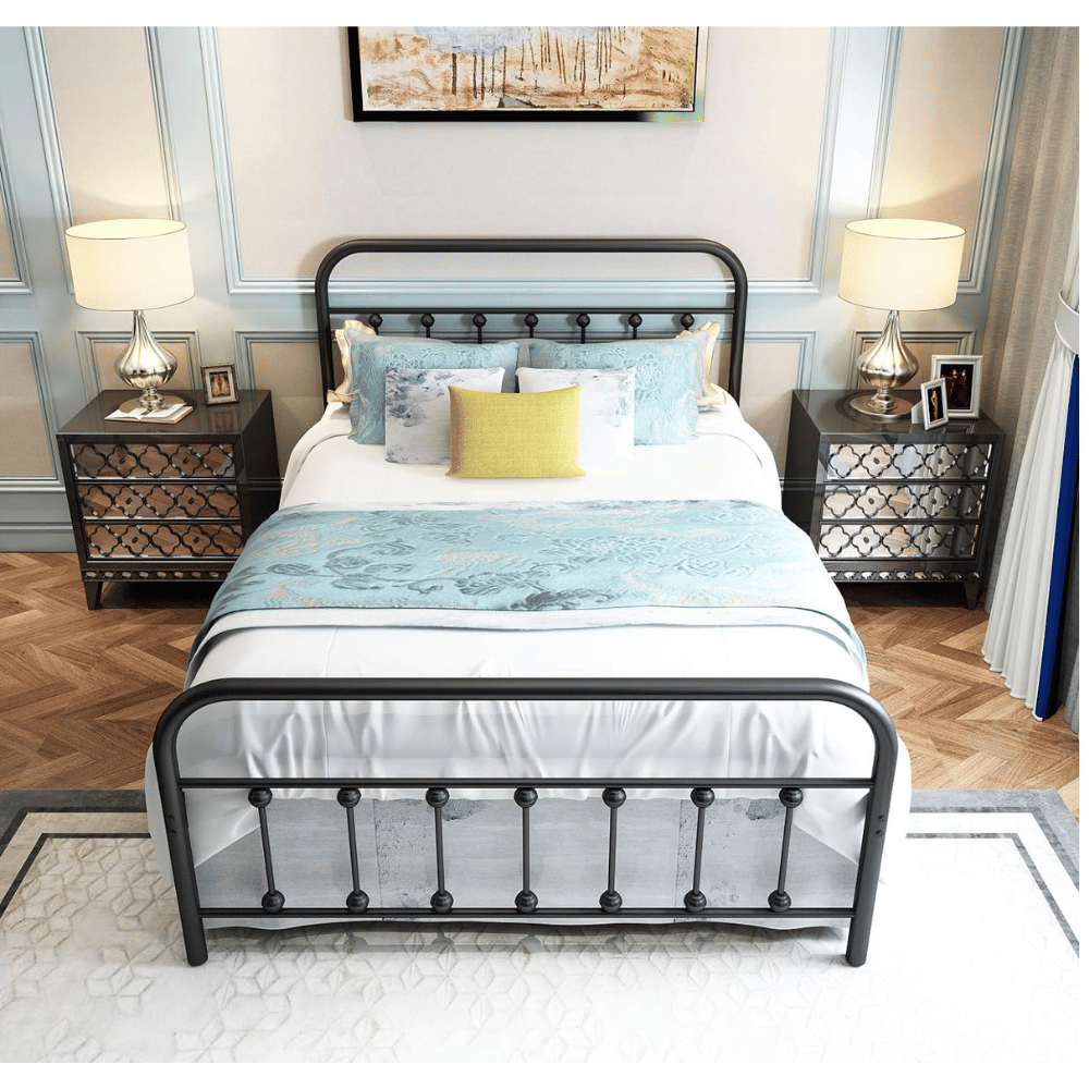 NEEBIRGELIA Black Iron Bed