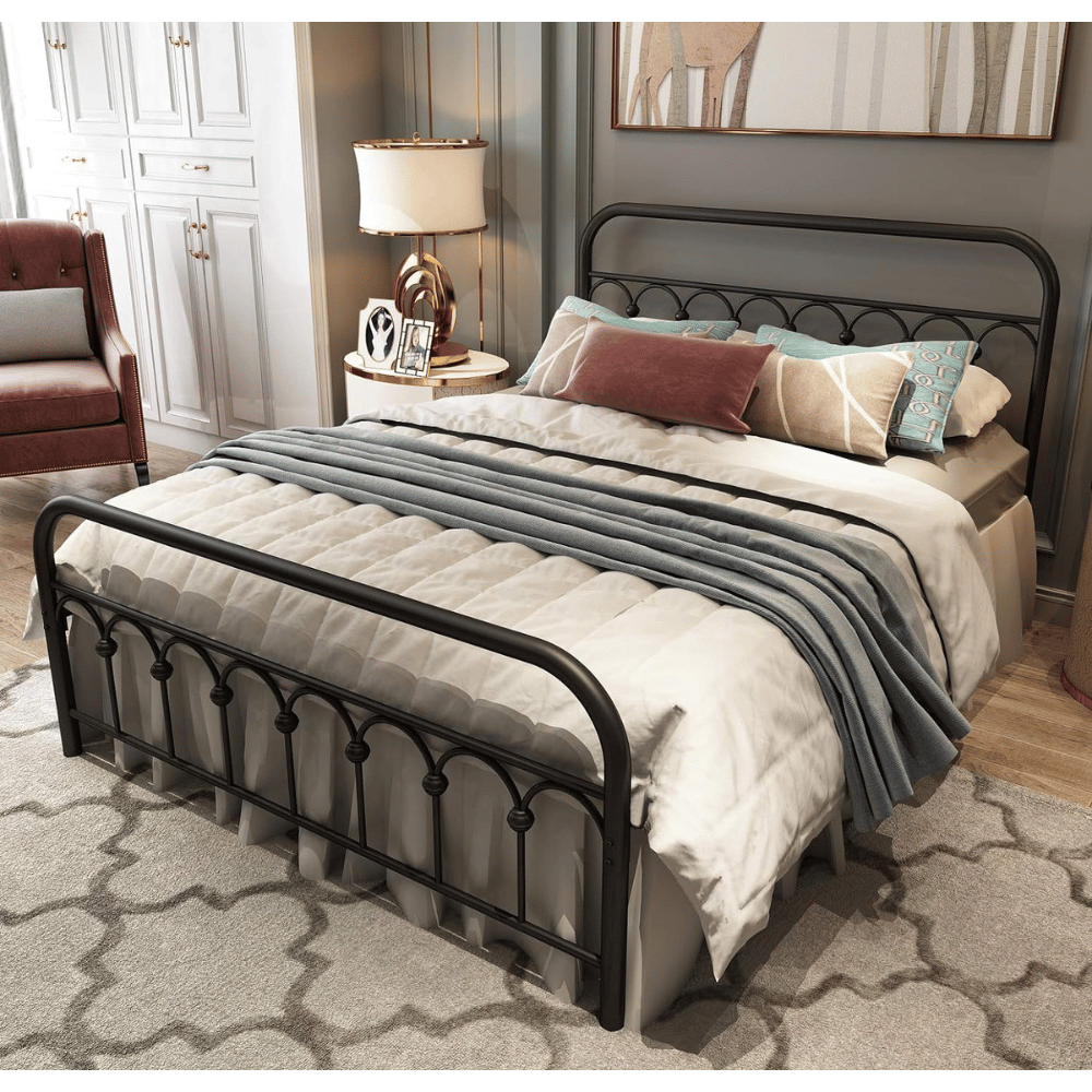 TUSEER Vintage Iron Bed