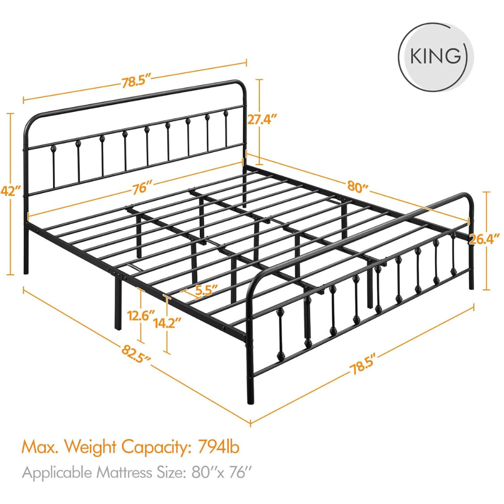 Topeakmart Victorian bed