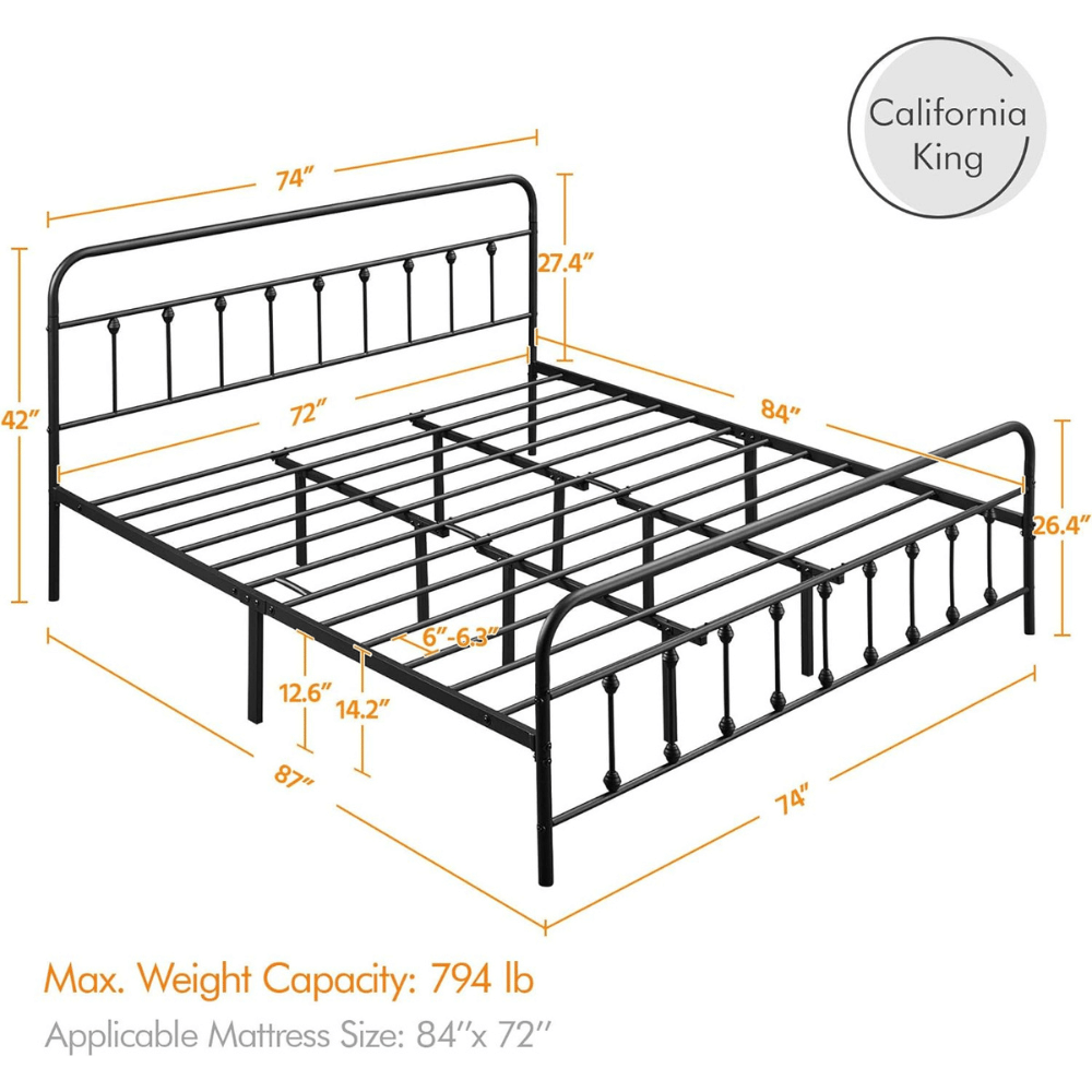 Yaheetech classic bed frame