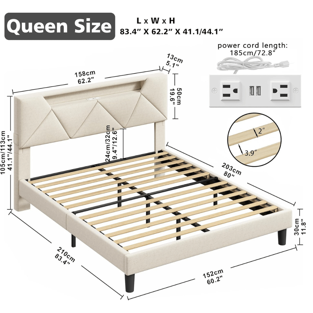 ANCTOR practical upholstered bed