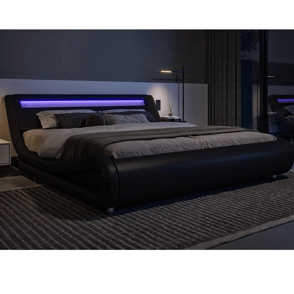 Allewie king-size LED bed frame