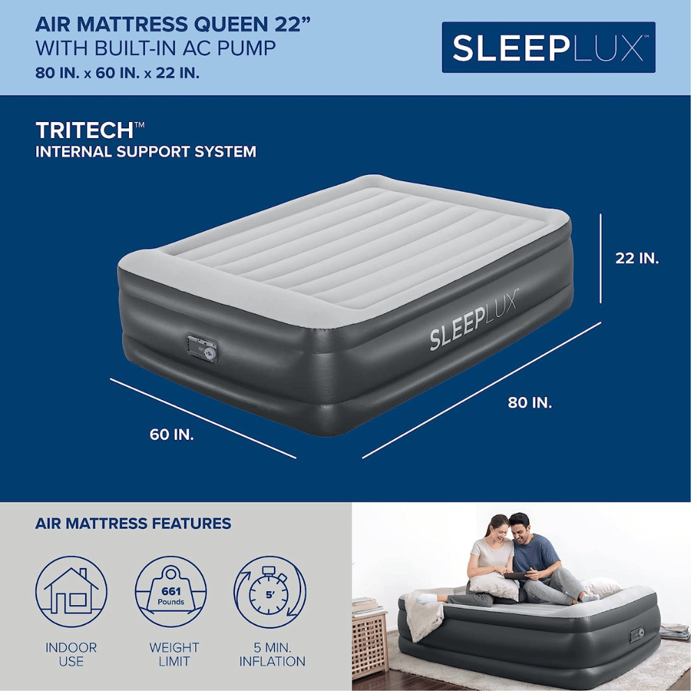 SleepLux inflatable mattress