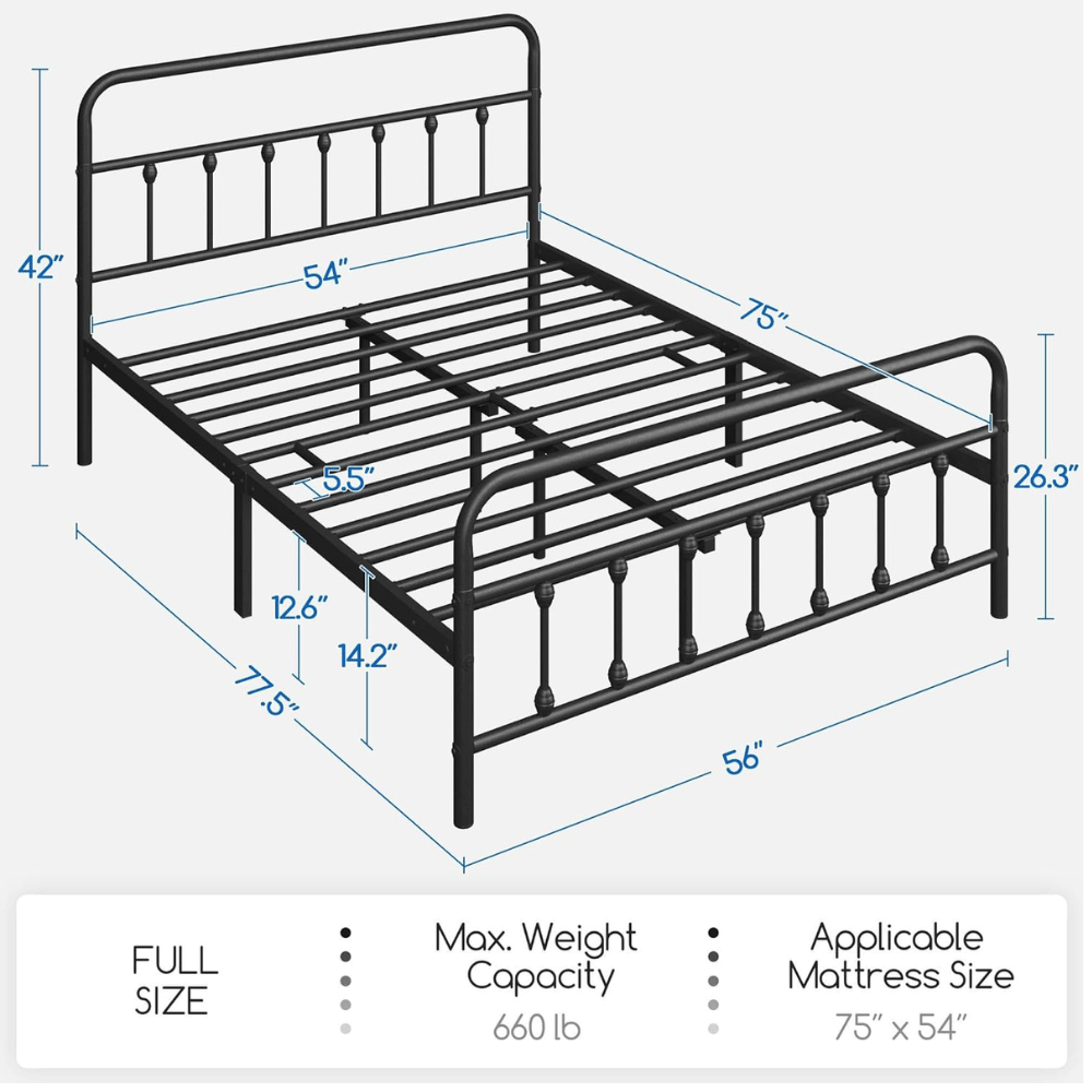 Yaheetech platform bed frame