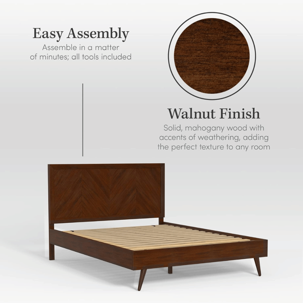 eLuxurySupply wood bed frame