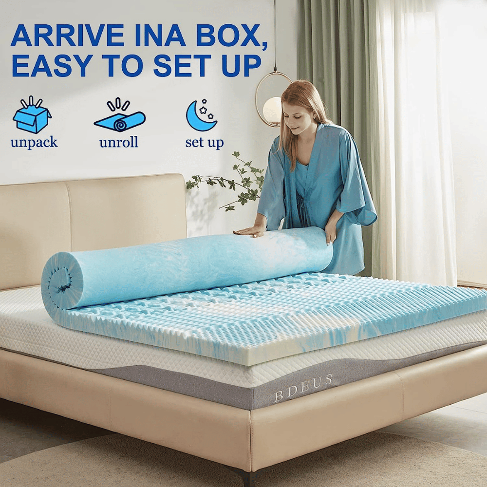 SINWEEK removable cover mattress topper