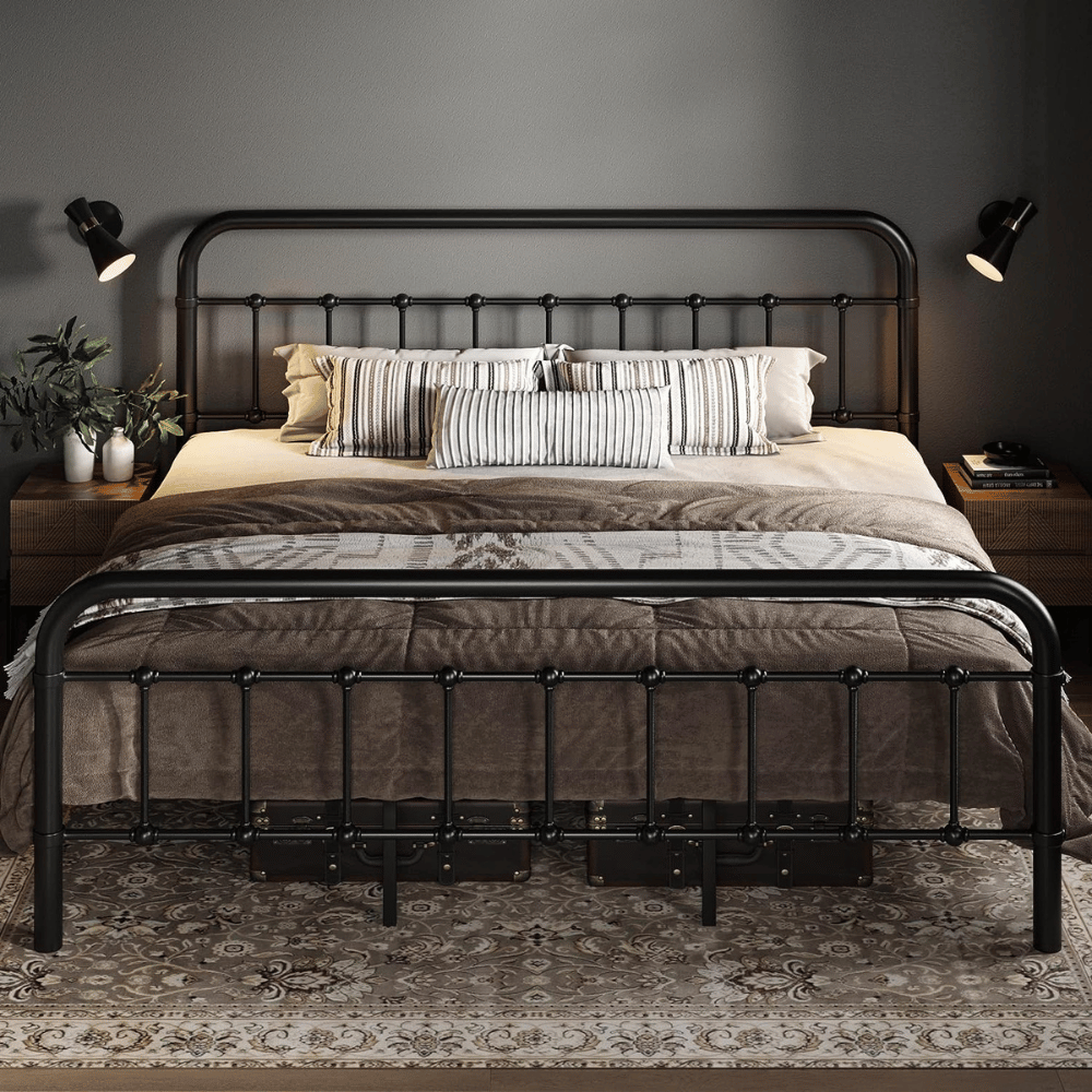 Allewie sturdy metal bed frame