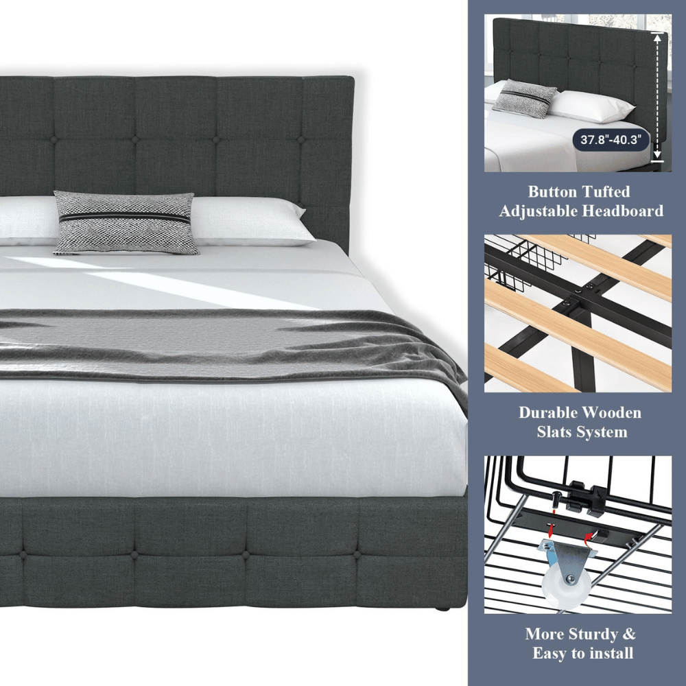 Allewie upholstered bed frame