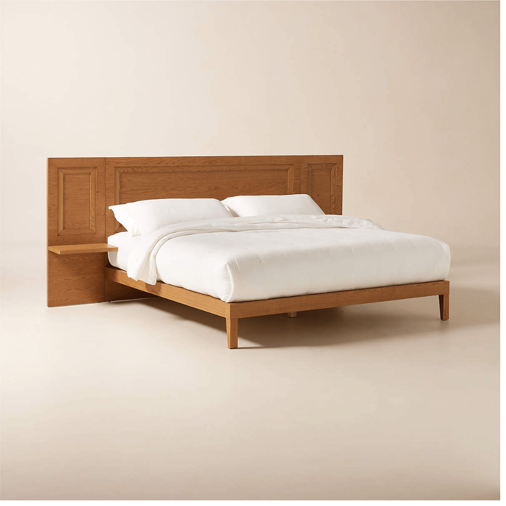 CB2 wood platform bed frame