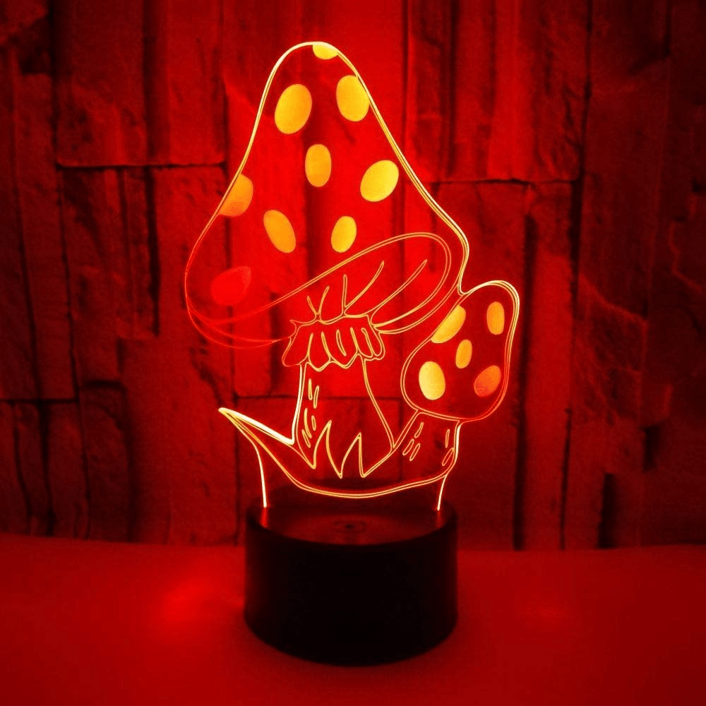 Cysoo 3D Illusion Red Mushroom Lamp