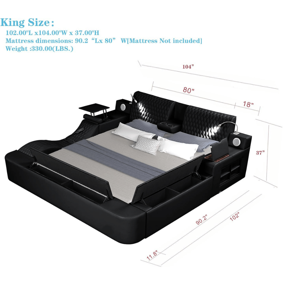 Gustonhon space-saving bed frame