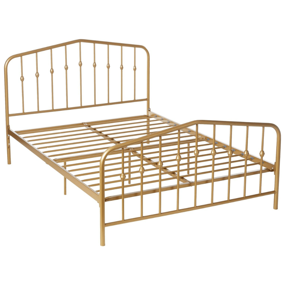 Novogratz gold metal bed frame