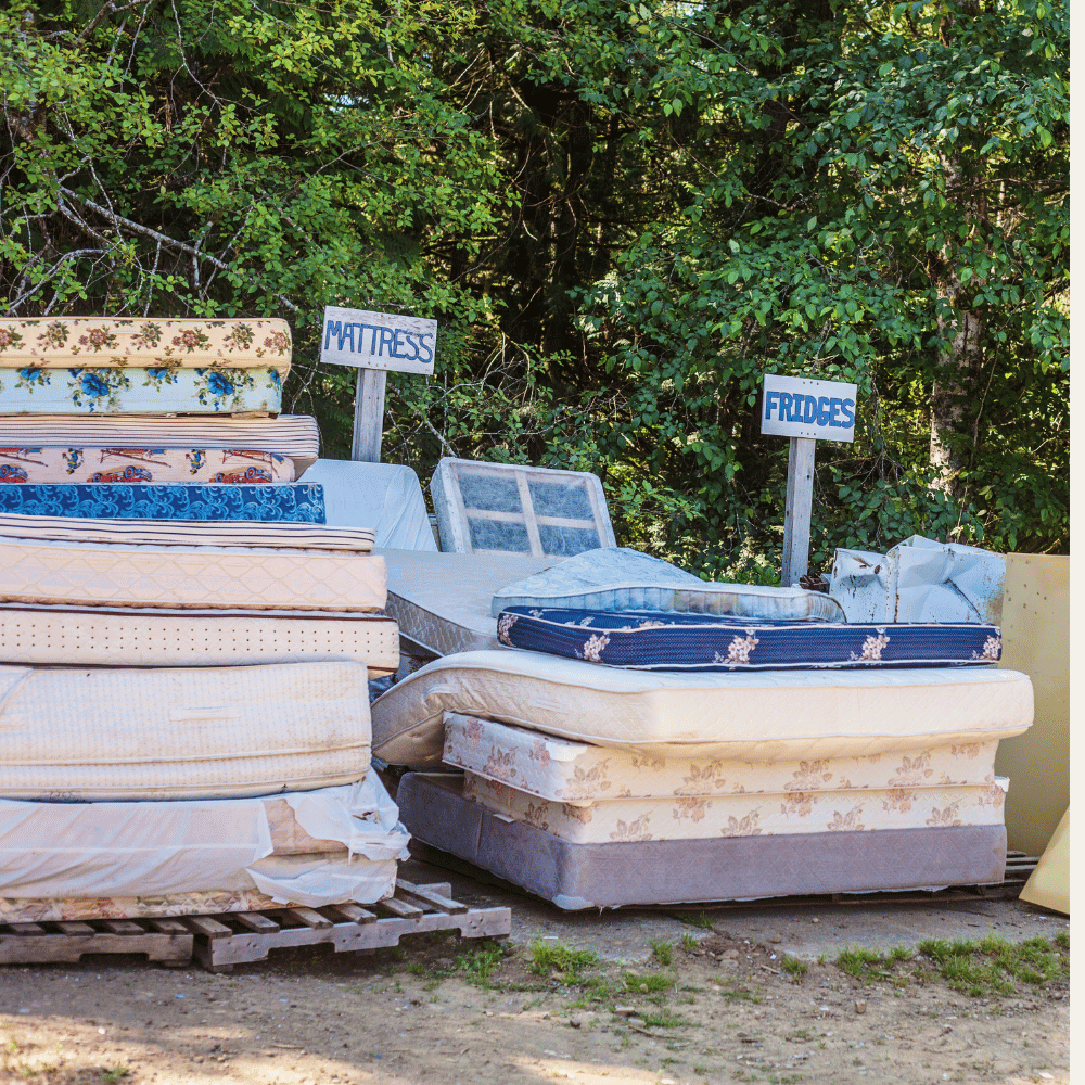 Mattresses ready for recycling