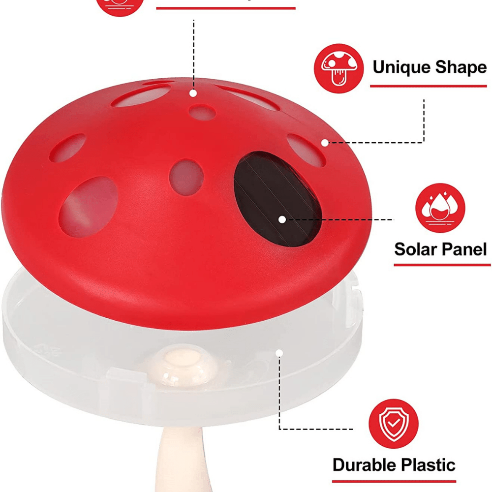 Wecusn Dusk Red Mushroom Lamp