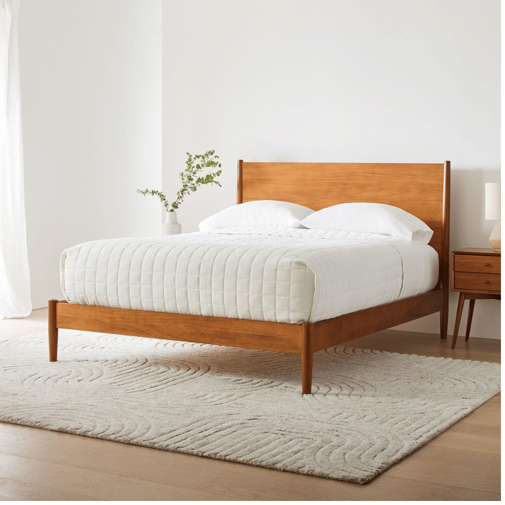 West Elm mid-century bed frame