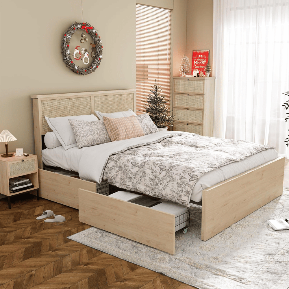 Yechen wood bed frame