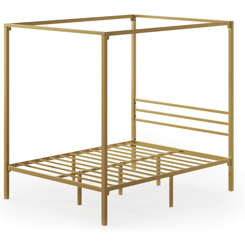 ZINUS gold canopy bed frame