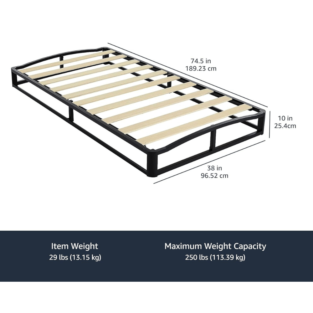  Amazon Basics versatile mattress support bed