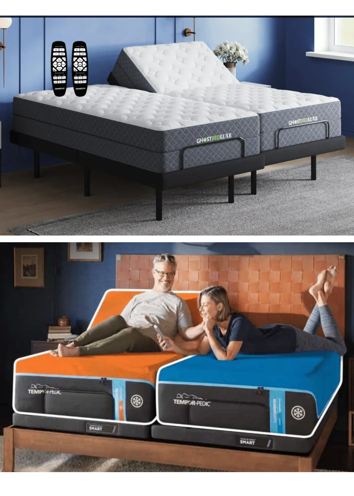 Credit: GhostBed; Tempur-Pedic