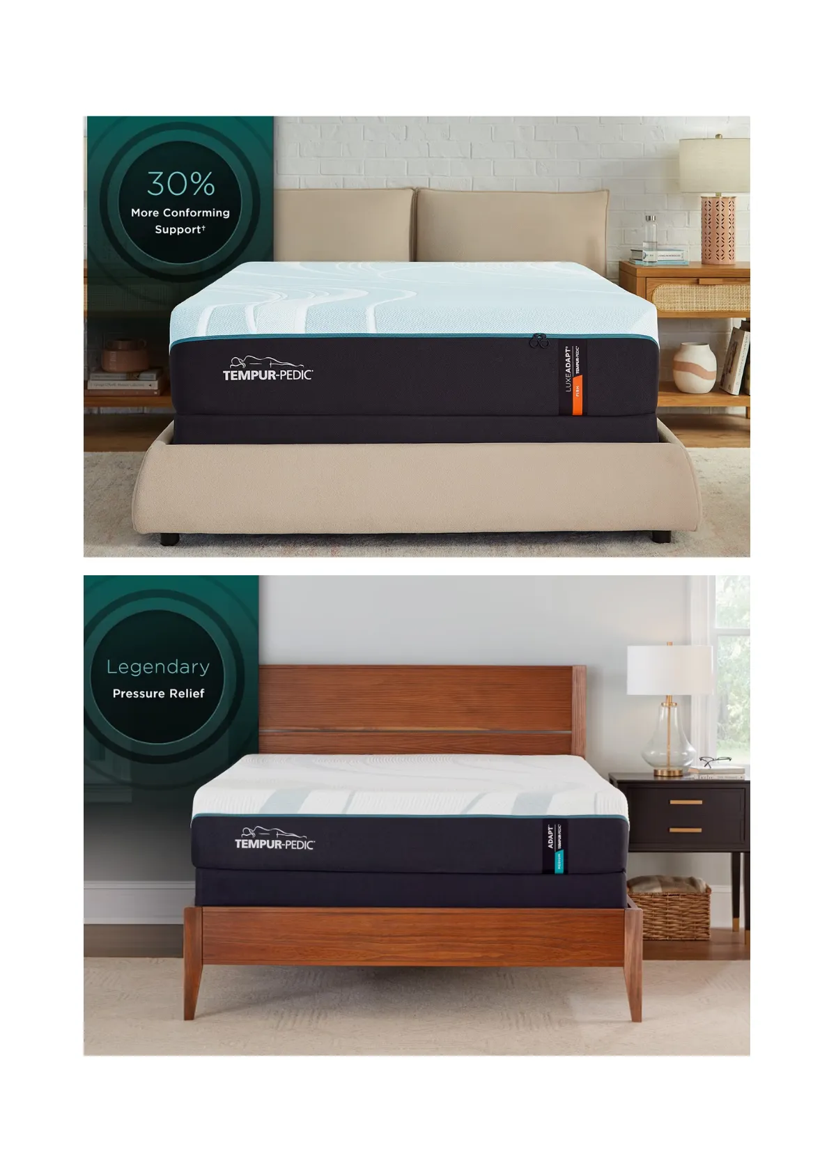 The mattress adapts to your body, ensuring personalized support. (Credit: Tempur-Pedic)